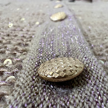 Load image into Gallery viewer, Vintage Michael Simon Wool Blend Sequin Knit Button Sweater Beige 2X