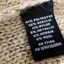 Load image into Gallery viewer, Vintage Michael Simon Wool Blend Sequin Knit Button Sweater Beige 2X