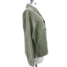Load image into Gallery viewer, Vintage Light Green Corduroy Embroidered Jacket Petite Medium