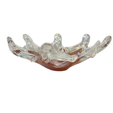 Load image into Gallery viewer, Vintage Hand Blown Art Glass Bowl Iridescent Cream Gold