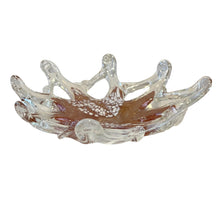 Load image into Gallery viewer, Vintage Hand Blown Art Glass Bowl Iridescent Cream Gold