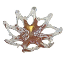 Load image into Gallery viewer, Vintage Hand Blown Art Glass Bowl Iridescent Cream Gold