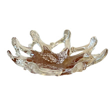 Load image into Gallery viewer, Vintage Hand Blown Art Glass Bowl Iridescent Cream Gold