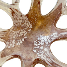 Load image into Gallery viewer, Vintage Hand Blown Art Glass Bowl Iridescent Cream Gold