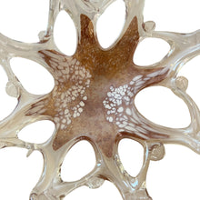 Load image into Gallery viewer, Vintage Hand Blown Art Glass Bowl Iridescent Cream Gold