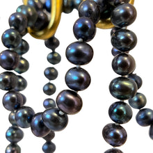 Load image into Gallery viewer, Round Freshwater Fresh Water Pearls Dyed Blue Necklace Set