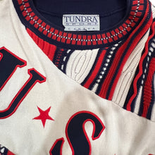 Load image into Gallery viewer, VTG USA World Cup Coogi Style Tundra Sweater Mens Biggie Knit Colorful 90s Large