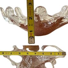 Load image into Gallery viewer, Vintage Hand Blown Art Glass Bowl Iridescent Cream Gold