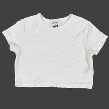 Load image into Gallery viewer, Y2K FUBU White Crop Top Baby Tee Size Medium