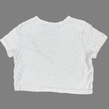 Load image into Gallery viewer, Y2K Streetwear FUBU White Crop Top Baby Tee Size Medium Forever