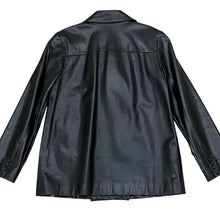 Load image into Gallery viewer, Beautiful Women's Ellen Tracy Black Leather Double Breasted Jacket Size 6
