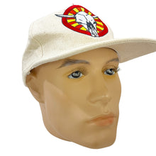 Load image into Gallery viewer, Cow Skull Flat Bill Snapback Cap One Size Cotton Linen