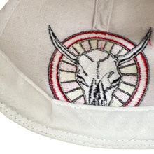 Load image into Gallery viewer, Cow Skull Flat Bill Snapback Cap One Size Cotton Linen