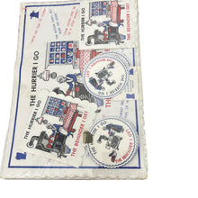 Load image into Gallery viewer, The Hurrier I Go The Behinder I Get Mid-Century Kitsch Hostess Set Coasters Napkins
