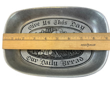 Load image into Gallery viewer, Our Daily Bread Give Us This Day Metal Set Medieval Wilton Armetale Pewter Tray Pitcher