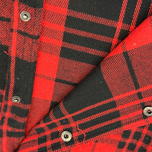 Load image into Gallery viewer, Red Relaxed Fit Fringed Flannel Size Small
