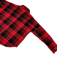 Load image into Gallery viewer, Red Relaxed Fit Fringed Flannel Size Small