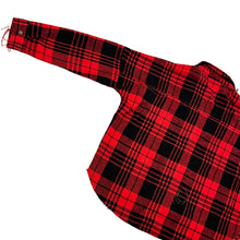 Load image into Gallery viewer, Red Relaxed Fit Fringed Flannel Size Small