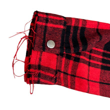 Load image into Gallery viewer, Red Relaxed Fit Fringed Flannel Size Small