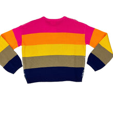 Load image into Gallery viewer, Color Block Sequin Knit Pullover Sweater Size Small