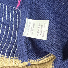 Load image into Gallery viewer, Color Block Sequin Knit Pullover Sweater Size Small