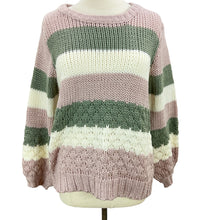 Load image into Gallery viewer, Color Block Chunky Knit Sweater