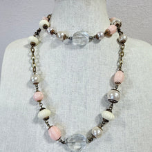 Load image into Gallery viewer, Vintage Yosca Faux Pearl Long Flapper Station Necklace