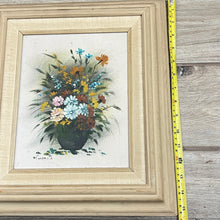 Load image into Gallery viewer, R. Garcia Floral Oil in Canvas Painting 17" x 21"