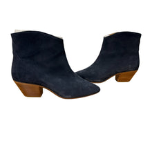Load image into Gallery viewer, Isabel Marant Western Black Suede Ankle Boots Size 39