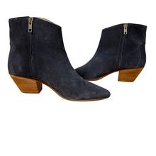 Load image into Gallery viewer, Isabel Marant Western Black Suede Ankle Boots Size 39