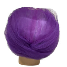 Load image into Gallery viewer, 1960s Mr. John Jr. Purple Tulle & Velvet Turban-Style Bubble Hat Size 6.5