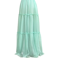 Load image into Gallery viewer, 70s Teal Blue Prairie Maxi Dress Size Small