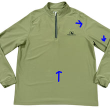 Load image into Gallery viewer, Pebble Beach 1/4 Zip Pullover Olive Green Size Large