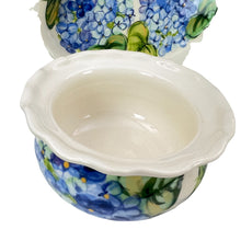 Load image into Gallery viewer, Heather Lane Pottery Hand Painted Hydrangea Florals Sugar Creamer Set 4 Pcs