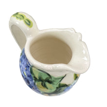 Load image into Gallery viewer, Heather Lane Pottery Hand Painted Hydrangea Florals Sugar Creamer Set 4 Pcs