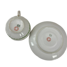 Load image into Gallery viewer, Haviland & Co Limoges Green Garland Tea Cup & Saucer Set of 1