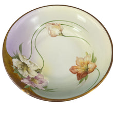 Load image into Gallery viewer, 2.S. & C. Bavaria Handpainted Ombre Floral Bowl Lilies 9"