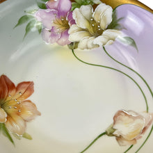 Load image into Gallery viewer, 2.S. & C. Bavaria Handpainted Ombre Floral Bowl Lilies 9"