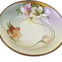 Load image into Gallery viewer, Z.S. & C. Bavaria Handpainted Ombre Floral Bowl Lilies 9"