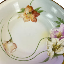 Load image into Gallery viewer, 2.S. & C. Bavaria Handpainted Ombre Floral Bowl Lilies 9"