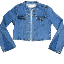 Load image into Gallery viewer, Y2K Cropped Denim Jacket Size Small