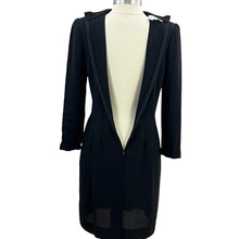 Load image into Gallery viewer, Vintage Black Above The Knee Long Sleeves Pleated Dress Size 6P