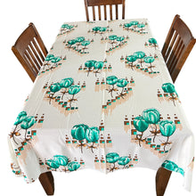 Load image into Gallery viewer, 1970s Floral Table Cloth 58.5 x 90"
