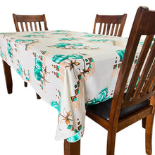 Load image into Gallery viewer, 1970s Floral Table Cloth 58.5 x 90"