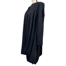 Load image into Gallery viewer, Vintage 80s Avant-Garde Sculptural Draped Black Dress Medium