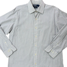Load image into Gallery viewer, VTG 90s Polo 100 Cotton Classic Fit Striped Dress Shirt 15.5–33