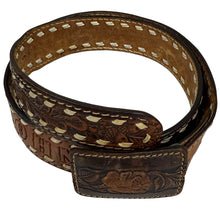 Load image into Gallery viewer, Vintage 70s John Tooled Leather Western Belt Size 38