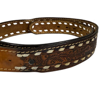 Load image into Gallery viewer, Vintage 70s John Tooled Leather Western Belt Size 38