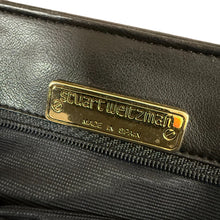 Load image into Gallery viewer, VTG 80s 90s Stuart Weitzman Black & Red Leather Geometric Shoulder Bag