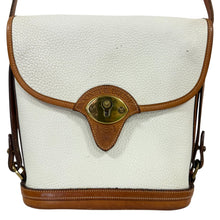 Load image into Gallery viewer, VTG 90s Dooney & Bourke All Weather Leather White & Tan Crossbody Bag USA